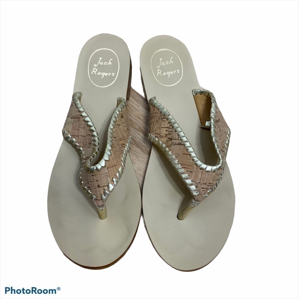 Jack Rogers Leather Sandals Sz 8 Women’s Tan
